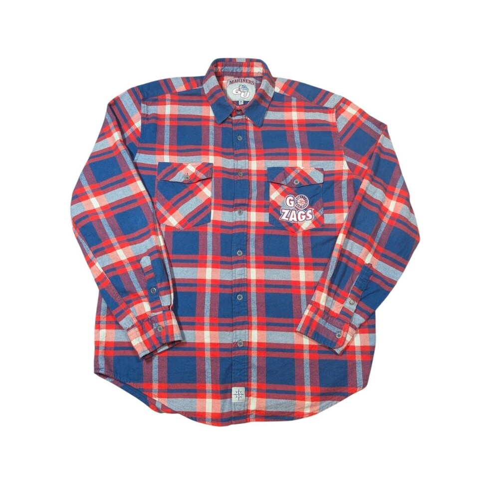 Seattle Mariners Gonzaga Bulldogs 2019 Flannel Night Flannel Size Medium